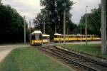 Berlin BVG SL M6 / SL 18 Hellersdorf, Risaer Strasse im Juli 2005.