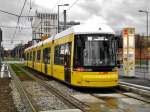 Straßenbahnlinie M5 nach Berlin-Moabit Lüneburger Straße am Hauptbahnhof Berlin.(23.12.2014)  