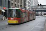 Berliner Straßenbahn an der Friedrichstraße.