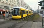 Berlin BVG SL M4 (Bombardier-GT8-11ZRL 9011) Karl-Liebknecht-Strasse / Spandauer Strasse (Hst. Spandauer Strasse / Marienkirche) am 28. Februar 2015.