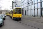 Berlin BVG SL M6 (KT4D 6099) Mitte, Wadzeckstrasse am 12. April 2015.