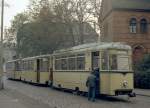 Berlin (Ost) BVB SL 69 (Sw/LEW Tw 217 160-6) Köpenick, Kirchstraße im November 1973.