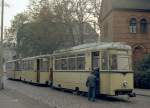 Berlin (Ost) BVB SL 69 (Sw/LEW Tw 217 160-6) Köpenick, Kirchstraße im November 1973.