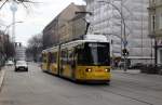 Berlin BVG SL M1 (GT6N-U 1590) Mitte, Oranienburger Straße / Tucholskystraße (S-Bf Oranienburger Straße) am 5. März 2016.