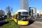 Berlin BVG SL M5 (GT8-11ZRL 9018 (Bombardier 2014)) Mitte, Otto-Braun-Straße am 21.
