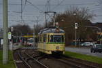 Nachschuss auf den Gt6 Tw4 an der Haltestelle Bochum Mark 51°7.

Bochum 07.12.2019