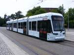 Eine Variobahn der BOGESTRA steht am 29. Juni 2010 als Wagen der Linie 306 zum Bochumer Hauptbahnhof vor dem Wanne-Eickeler Hauptbahnhof.