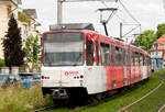 Die Linie 66 der SWB mit der Wagennummer 7466 auf dem Weg nach Bad Honef. Aufgenommen am 9.6.2019.