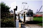 DWAG 4-Achser TW 213 mit BW in Bonn - Ehemalige Endschleife Graurheindorf - Hafen 1992