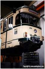 SSB TW 414 DWAG 8-Achser auf der Hebebhne im Betriebshof Dransdorf anl.