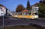 Bonn Tw 205 mit Bw 285 am Hindenburgplatz, 22.10.1988.