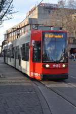 BONN, 08.01.2014, Stadtbahnlinie 61 nach Dottendorf in der Haltestelle Bonn Hauptbahnhof