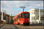 Wagen 181 auf der Jahrtausendbrcke.