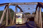 Tw 122 + Bw 276, 11.07.1994, Plaue. Der Streckenabschnitt Anton-Saefkow-Allee - Plaue - Kirchmser-West wurde im September 2002 eingestellt.