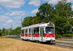 Braunschweig     BSVG LHB GT6 7752 als Linie 5, Am Lehmanger, 02.07.2019 