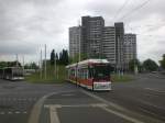 Braunschweig: Straenbahnlinie 5 nach Broitzem Turmstrae am Hauptbahnhof.(21.6.2012)    