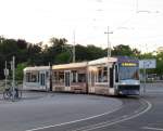 Linie 2 nach Heidberg am 16.06.2015 am Braunschweiger Hauptbahnhof.