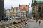 Bremen 459 + 659, Rathausplatz, 12.04.1989.