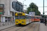 In der rumnischen Stadt Timisoara ist hier auf der Linie 8   eine ehemals Bremer Straenbahn unterwegs.