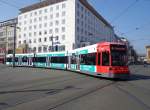 Wagen 3126 vom Typ GT8N-1 als Linie 6 Universität am Hauptbahnhof, 29.03.14