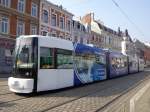 Eine Bahn vom Typ GT8N als Linie 3 Weserwehr an der St.-Jürgen-Str.