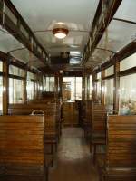 Innenansicht eines Straenbahnbeiwagens in Chemnitz 24.06.05