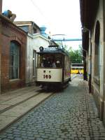 Wagen 169 im Straenbahndebot Zwickauer Strae zum Straenbahnfest in Chemnitz am 24.06.05