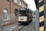 Vom 02.06.-03.06.2012 fand in Chemnitz das 10. Kappler Straenbahnfest statt.Mit dem Traditionstriebwagen 169 Baujahr 1919 gab es kurze Fahrten durchs Depot.