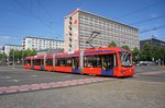 Straßenbahn Chemnitz / City-Bahn Chemnitz / Chemnitz Bahn: Bombardier Variobahn 6NGT-LDZ der City-Bahn Chemnitz GmbH - Wagen 416, aufgenommen im Juni 2016 in der Innenstadt von Chemnitz.