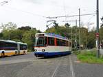 HEAG mobiTram ST13 Wagen 9122 am 07.10.17 in Darmstadt. Das Zufahrtgleis wo ich stand wurde nicht an diesen Tag befahren
