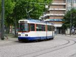 HEAG mobiTram 9116 am 30.05.14 in Darmstadt auf Werkstattfahrt
