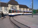 Wagen 7606 am 12 April 2007 vor dem Hauptbahnhof.