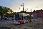 Um 20:39 verlässt Tw309 den Hauptbahnhof Dessau als letzte Fahrt auf der Linie 1 nach Tempelhofer Straße für diesen Tag ehe es am nächsten Morgen um 5 Uhr wieder los geht.

Dessau 27.07.2018