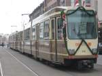 Ein Einsatzwagen auf der letzten oberirdischen Fahrt durch die Dortmunder Innenstadt.(26.4.2008)