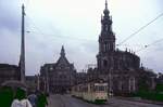 Dresden 213 211, Augustusbrücke, 23.06.1985.
