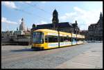 Niederflurgelenktriebwagen NGT6DD Der DVB In Dresden Auf Der Augustusbrcke 25.08.07