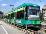 Niederflurwagen 2542 im Umleitungsverkehr 2005 in Dresden