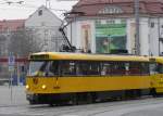Dresden - Strassenbahn Nr. 224 263 unterwegs auf der Linie 8 am 10.12.2008