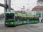 Dresden - Strassenbahn Nr.2542 unterwegs auf der Linie 4 am 10.12.2008