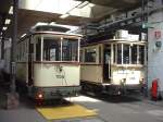 DVB-Museum Dresden 2003-04-27 Wagen 598 und Beiwagen 1135