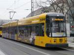 Dresden - Strassenbahn Nr.2610 unterwegs auf der Linie 8 am 10.12.2008