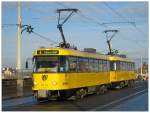 Tatra-Zug in Dresden auf der Augustusbrcke, aufgenommen am 05.12.2008.