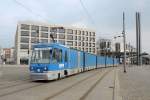 Die Gtertram 2001 am 14.03.11 am Postplatz/Dresden