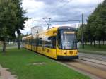 Dresden: Straenbahnlinie 7 nach Pennrich Gleisschleife an der Haltestelle Walpurgisstrae.(24.7.2011)
