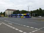 Dresden Tram - Der blaue Wagen N.2830 macht sich auf den Weg nach Gorbitz.