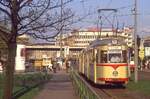 Düsseldorf 2107 + 1827, Jan Wellem Platz, 09.04.1987.