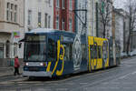 Rheinbahn Wagen 2101  Breitling  auf der Linie 705 nach Düsseldorf Derendorf, 14. Januar 2022, D-Oberbilk S U