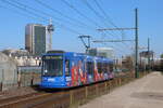 Rheinbahn AG, Wagennummer: 2215(Werbung: ERGO/EM2024 Schweiz), Linie: 706 nach Hamm S, Ort: Hammer Dorfstraße, Datum: 09.03.2024