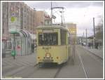 Am 01.03.2008 fuhr mir an der Straenbahnhaltestelle Hauptbahnhof in Dsseldorf berraschend der Triebwagen 379 (Baujahr 1950 DWAG) als Partybahn vor die Kamera.