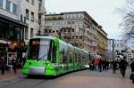 Am 05.12.2015 ist der NF8U 3344 auf der Bolkerstraße am Anfang der Düsseldorfer Altstadt unterwegs.